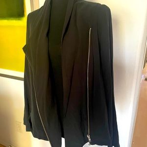 Black Trouve asymmetrical zip up jacket
